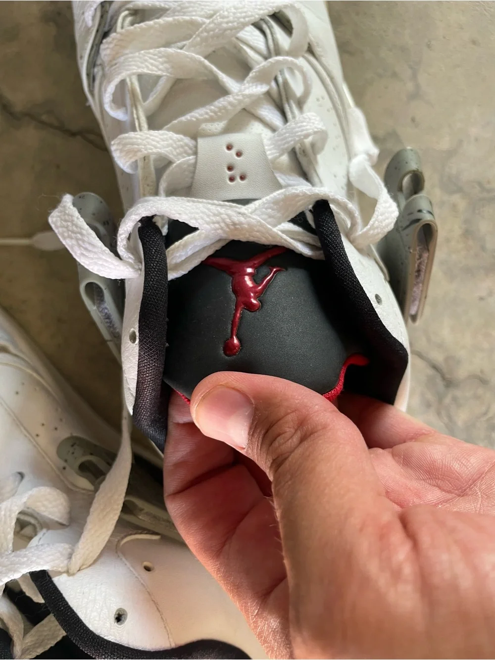 Air Jordan Men's White Black Gray Low-Top Sneakers